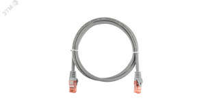 Шнур U/UTP 4 пары, Кат.6a, 2хRJ45/8P8C, T568B, 7х0,175мм, LSZH, серый, 1м ЭКО47027 NIKOMAX