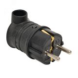 Вилка угловая каучуковая 230В 2P+PE 16A IP44 DIY RPS-017-16-230-44-r EKF