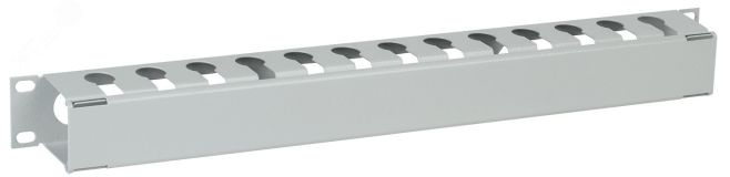 Органайзер кабельныйс крышкой 19дюйм 1U серый CO35-1MCM ITK