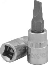 Насадка торцевая 1/4''DR с вставкой-битой шлицевой, SL5.5, 37 мм 048550 Jonnesway