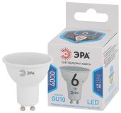 Лампочка светодиодная STD LED MR16-6W-840-GU10 GU10 6 Вт софит нейтральный белый свет Б0056118 ЭРА