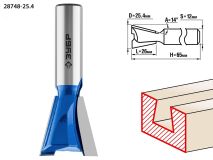 Фреза пазовая фасонная ''Ласточкин Хвост'' 25.4x26мм, угол 14град. 28748-25.4 ЗУБР