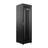 Шкаф напольный универсальный серверный R 32U 600х600мм, 4 профиля 19, двери перфорированная и перфорированная, боковые стенки съемные, регулируемые опоры, разобранный, черный RAL 9005 УТ000140609 NTSS