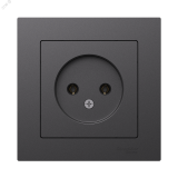 ATLASDESIGN РОЗЕТКА без заземления, 16А, в сборе, БАЗАЛЬТ ATN001440 Systeme Electric