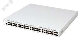 Коммутатор управляемый L3, PoE, 48 портов 10/100/1000BASE-T (PoE/PoE+), 4 порта 1000BASE-X(SFP)/10GBASE-R(SFP+) MES2448P ELTEX
