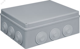 Коробка NSS-DB-240-190-90-12-GR распаячная открытого монтажа с мембранами 240х190х90 27256 Navigator Group