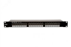 Коммутационная панель кат. 5е, FTP, 19, 1U, 24хRJ45, 568A/В, черная 27B-F5-24BL Eurolan