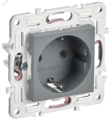 SKANDY Розетка с заземлением без защитных шторок 16А SK-R05Gr серый IEK SK-R11-16-K03 IEK