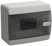 Корпус пластиковый навесной на 6 модулей ЩРН-П-6 IP41 UNION Compact черная прозрачная дверь UIC-KP12-N-06-41-K01 IEK