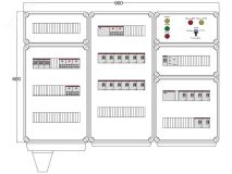 Щит управления электрообогревом DEVIBOX HR 18x2800 D316 (в комплекте с терморегулятором и датчиком температуры) DBR094 DEVIbox