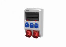 Устройство распределительное 00 3хSHUKO16А250В 2хСЕЕ32А5п с защитой, 222x369x130, настенное, пластик, IP44 00-00024576 AlpenBox
