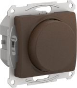 GLOSSA СВЕТОРЕГУЛЯТОР (диммер) повор-нажим, LED, RC, 400Вт, мех.,  ШОКОЛАД GSL000823 Systeme Electric