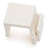 Вставка-заглушка формата Keystone Jack белая 39260 Hyperline