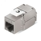 Вставка Keystone Jack RJ-45(8P8C), 180 градусов, категория 6, экранированная, без инструмента Toolless 7966c Cabeus