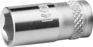 Торцовая головка ''INDUSTRIE QUALITAT'', Cr-V, FLANK, хромосатинированная, 1/4'', 8 мм 27815-08_z01 KRAFTOOL