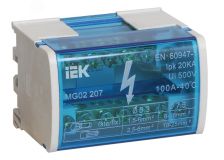 Шина на DIN-рейку в корпусе (кросс-модуль) L+PEN 2х7 YND10-2-07-100 IEK