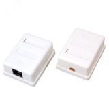 Розетка сетевая LAN. на стену. (1 гнездо 8Р8С (Rj-45). 5e кат), 06-0104-B REXANT