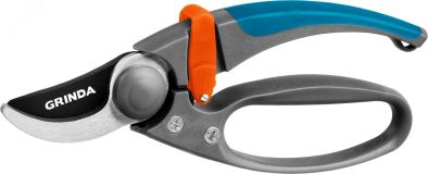 Секатор плоскостной PROLine P-57 210 мм с двухкомпонентными эргономичными рукоятками с эфесом 423457 GRINDA