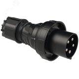 Вилка кабельная 125А/400V/3P+N+E/IP67, черная 00-00002609 PCE