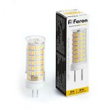 Лампа светодиодная LED 9вт 230в G4 теплый капсульная 38143 FERON