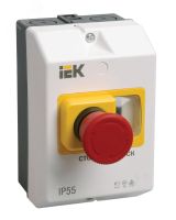 Оболочка защитная с кнопкой Стоп IP54 DMS11D-PC55 IEK