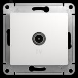 GLOSSA Розетка телевизионная TV одиночная в рамку 1дБ белая GSL000191 Systeme Electric