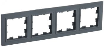 BRITE Рамка 4 поста РУ-4-БрГ графит BR-M42-K53 IEK
