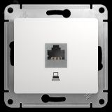 GLOSSA Розетка компьютерная RJ45 категория 5е в рамку белая GSL000181K Systeme Electric
