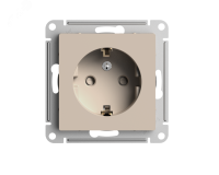 ATLASDESIGN РОЗЕТКА с заземлением со шторками, 16А, механизм, ПЕСОЧНЫЙ ATN001245 Systeme Electric
