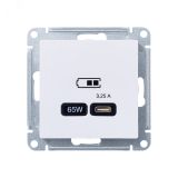ATLASDESIGN USB РОЗЕТКА тип-С 65Вт высокоскор.заряд. QC, PD, механизм, ЛОТОС ATN001327 Systeme Electric