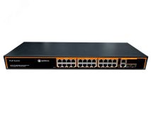 Коммутатор неуправляемый PoE 28 портовый 100 Мб/с RJ45, 300 Вт В0000017872 Optimus CCTV