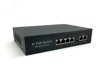 Коммутатор неуправляемый PoE 6 портовый 100 Мб/с RJ45, 65 Вт В0000017195 Optimus CCTV