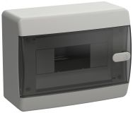 Корпус пластиковый навесной на 8 модулей ЩРН-П-8 IP41 UNION Compact черная прозрачная дверь UIC-KP12-N-08-41-K01 IEK
