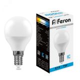 Лампа светодиодная LED 7вт Е14 дневной шар 25480 FERON