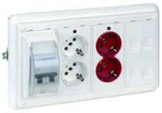 Connect Рамка на 4 S-модуля к монт.коробкам SM450, SM460, Сима Класик, белый SM402-9 Simon