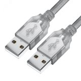 Кабель USB 2.0 AM на AM, морозостойкий, 1 м., прозрачный 1000626764 Greenconnect
