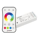 Диммер SMART-SET-PWM-104-52-RGBW-SUF White (12-24V, 4x4A, ПДУ RING 10кн, 2.4G) (IARL, IP20 Пластик, 5 лет) INTELLIGENT ARLIGHT 036187 Arlight