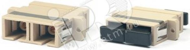 Адаптер проходной SC/PC-SC/PC мм duplex корпус пластиковый бежевый/черные колпачки 242823 Hyperline
