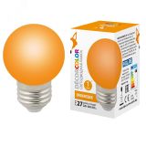 Лампа декоративная светодиодная LED-G45-1W/ORANGE/E27/FR/С Форма шар матовая Цвет оранжевый Картон UL-00005650 Uniel