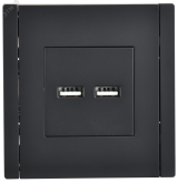 FORTE&PIANO Розетка USB A+A 3,1А FP149 черный IEK FP-U21-D31-K02 IEK
