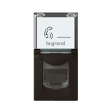 Розетка RJ 45 Mosaic категория 6 - FTP - 1 модуль - матовая черная 079162L Legrand