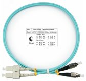 Шнур оптический duplex 1м SC-FC 50/125 мм OM3 LSZH 7578c Cabeus