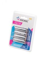 Аккумулятор АА Li-ion 2600мАч 4 шт в на блистере KOCR6Li2600mWh4BL Космос