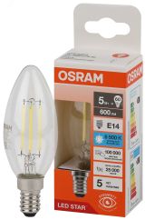 Лампа светодиодная филаментная LED Star Свеча 5Вт (замена 60Вт), 600Лм, 6500К, цоколь E14 OSRAM 4058075687974 LEDVANCE