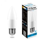 Лампа светодиодная LED 11вт Е27 дневной матовая свеча 25945 FERON