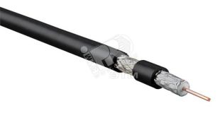 Кабель коаксиальный RG-6. 75 Ом (ТВ. SAT. CATV). жила - 1.00 мм (медь. solid). экран - фольга+оплетка(луженная медь. 48%)+фольга. общий диаметр 6.9мм. изоляция PVC (+75 C - -20 C) (бухта 100 м) 49060 Hyperline