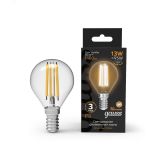 Лампа светодиодная филаментная LED 13 Вт 1100 лм 2700К AC210-240В E14 шар P45 теплая Black Filament 105801113 GAUSS