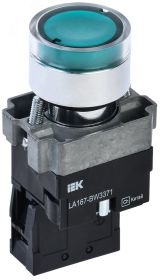 Кнопка LA167-BW3371 d=22мм RC 1з с подсвет. зеленая BBT20-BW3371-1-12-67-K06 IEK