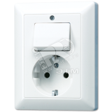 Розетка штепсельная SCHUKO 16A 250V с универсальным выключателем белая AS5576UWW JUNG