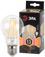 Лампа светодиодная F-LED A60-13W-827-E27 (филамент, груша, 13Вт, тепл., Е27) (10/100/1500) Б0035027 ЭРА